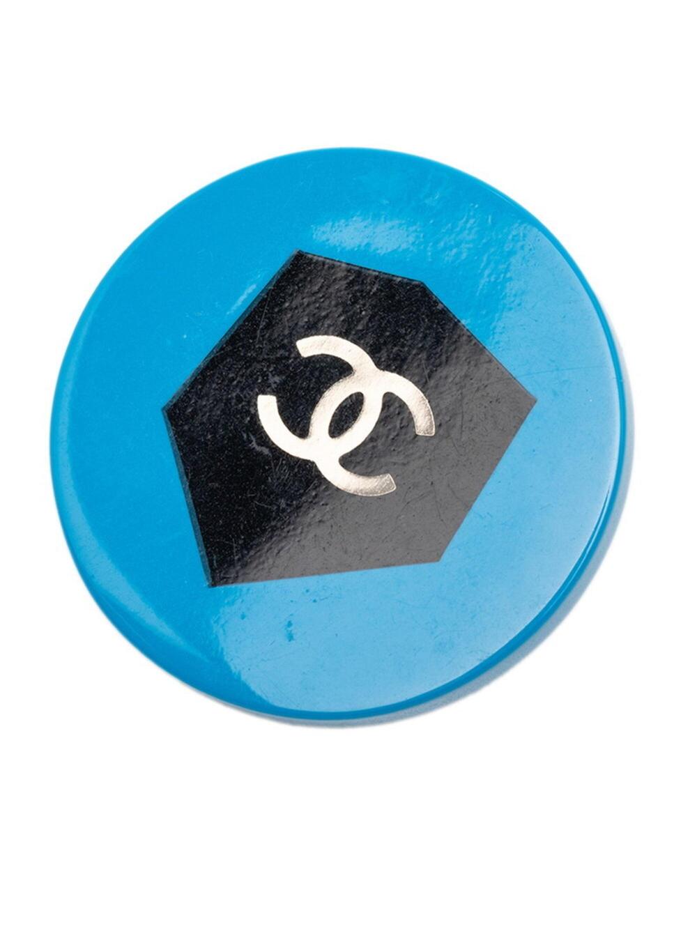 Chanel Cc Logo Round Brooch Metal #276322C50B